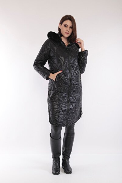 KARAMEŞE Karamese Kadın Şişme Taşlı Mont 915-1