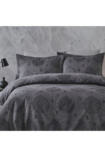 Keep London Σετ παπλωματοθήκης Dolce Sleep Series 100% βαμβακερό διπλό-ανθρακί