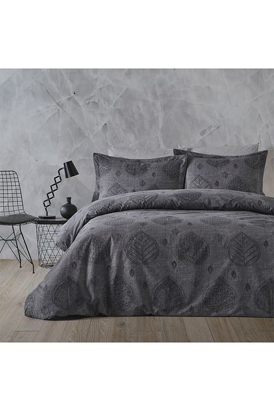 Keep London Σετ παπλωματοθήκης Dolce Sleep Series 100% βαμβακερό διπλό-ανθρακί