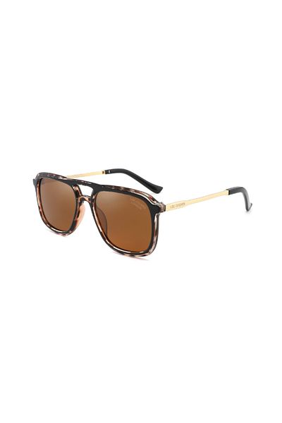 Lee Cooper Men's Polarized Sunglasses Brown Mirror Lens - LC1023C03