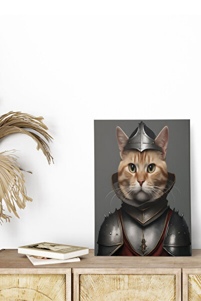 qoeuyl boutique Ζωγραφική με θέμα τη μεσαιωνική γάτα No:6 Retro Vintage 18x27...