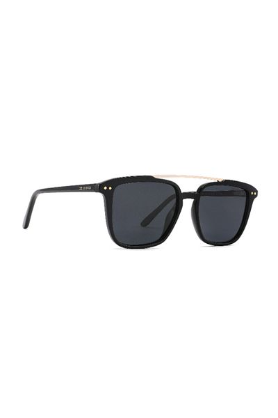 Lee Cooper Men square Polarised Sunglasses Single Black Lens - LC1019C01