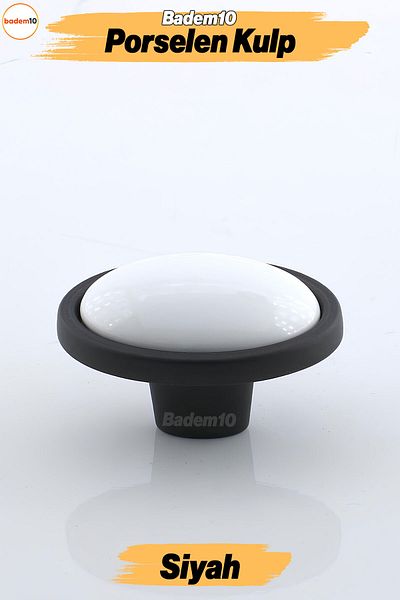 Badem10 Porțelan Sursa Mâner Negru Buton Mobilier Bucătărie Sertar Dulap Dulap Mâner Mâner Metal