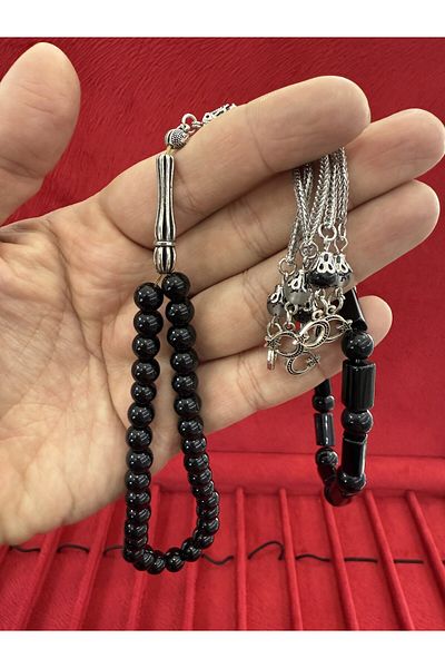 Anemore Collection Onyx Stone 33-Piece Rosary Wooden Box Gift for Lover and Father