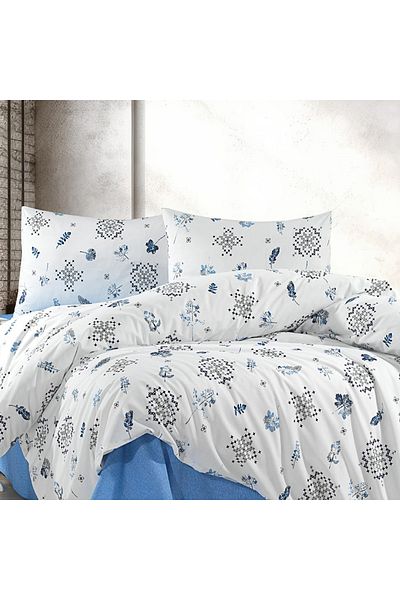 Keep London Acasă KLHOME308 Set cuvertură dublă-albastru