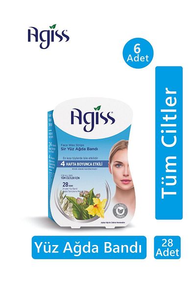 AGISS 28 Pack Sir Facial Wax Strips All Skin 6 Pieces
