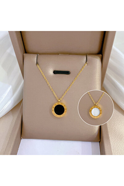 Choice N1991 DIEYURO 316L قلادة من الفولاذ المقاوم للصدأ بقرص رقمي روماني بلو...