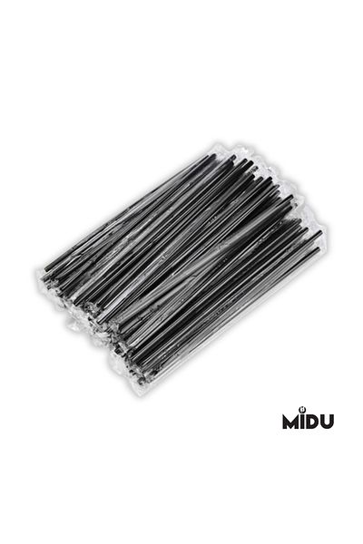 MİDU COFFEE & TEA Gelatin Burger Pipette 100 Pack of 10 (Black)