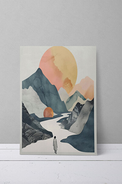 qoeuyl boutique Bohemian Nature Themed No:23 Retro Vintage 18x27 MDF Ξύλινη α...