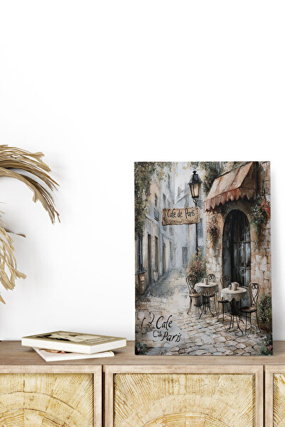 qoeuyl boutique Cafe De Paris No:12 Retro Vintage 18x27 MDF Ξύλινη αφίσα ζωγρ...