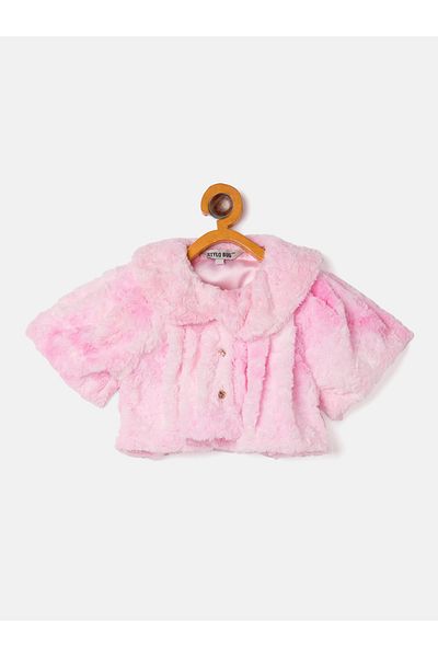 Stylo Bug By Styli Faux Fur Design Cropped Shrug