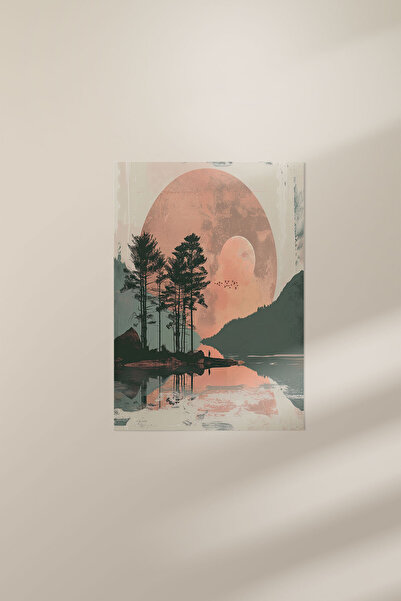 qoeuyl boutique Bohemian Nature Θέμα Νο: 1 Ρετρό Vintage 18x27 MDF Ξύλινη αφί...