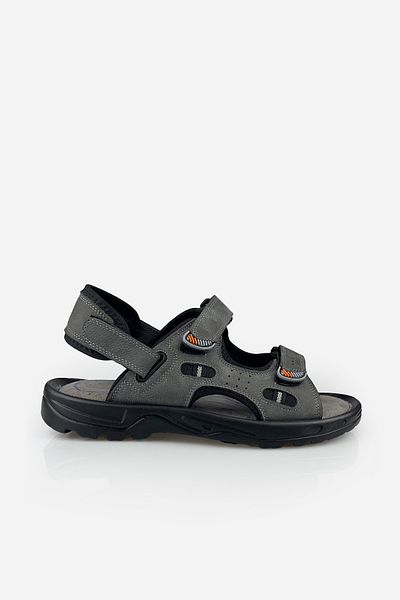 LUSIVE Gray Orthopedic Adjustable Velcro Summer Outdoor Men's Sports Sandals Luass26Al0047