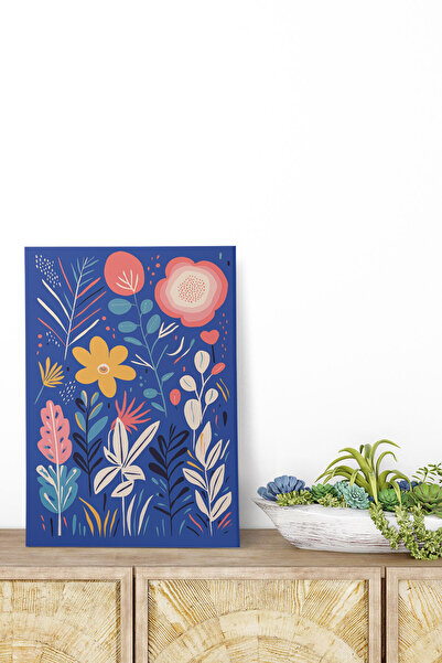 qoeuyl boutique Floral Botanical Theme No:11 Retro Vintage 18x27 MDF Ξύλινη α...