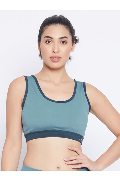 Clovia By Styli Medium Impact Padded Non-Wired Sports Bra with Removable Cups