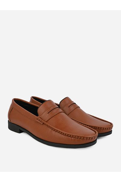 Styli Faux Leather Slip On Penny Loafers