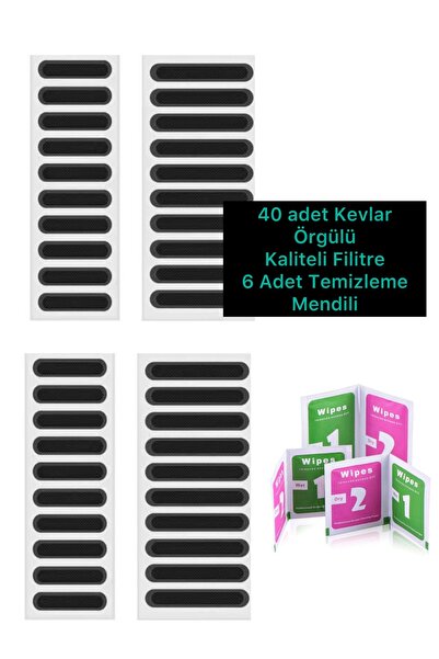 ucuzmi 40 Adet Örgülü Filtre Tüm Telefon Marka Modellerine Hoparlör ve Mikrof...