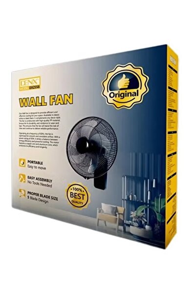Denx Wall Fan High Performance Fan with 3 Speed ​​Controls