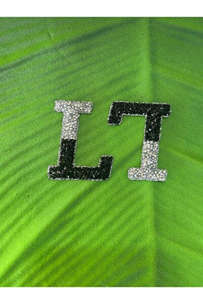 Gönülden Tasarım 2 ADET ÜTÜ İLE YAPIŞAN L HARFİ ARMA DİKİŞ APLİKE 5X4 CM