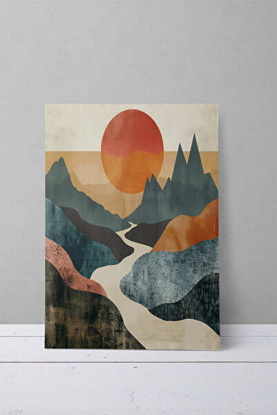 qoeuyl boutique Bohemian Nature Themed No:25 Retro Vintage 18x27 MDF Ξύλινη α...