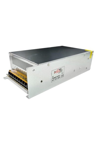 electroon HIGHTEK 24Volt 25Amper 600W Metal Kasa Adaptör Fanlı