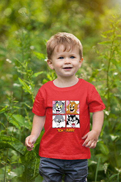 oneagılyazı Tom and Jerry Printed Children's Oversize T-Shirt