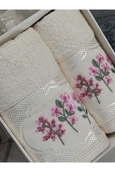 Zenila 2-Piece Bath and Hair Towel Set - Turkish Bath Set |   Soft, Fast Drying and Durable