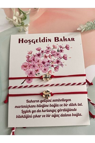 Farah Butik Marteniçka Thread Wish Bracelet-elephant Clover Bracelet-gift Bracelet-luck Bracelet-women's Bracelet