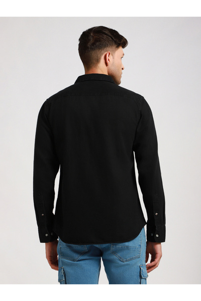 Dennis Lingo By Styli Solid Casual Shirt with Flap Pocket