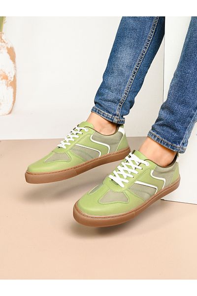 Styli Panelled Gum Sole Lace Up Sneakers