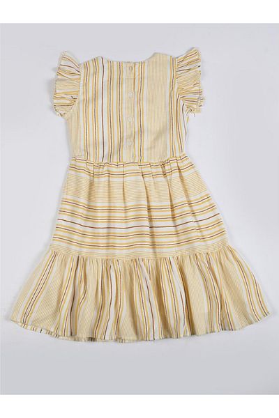 Bella Moda By Styli Striped Button Detail Dress