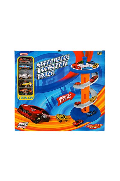 toysclub مسار سباق سبيد ريسر تويستر - 5 سيارات معدنية