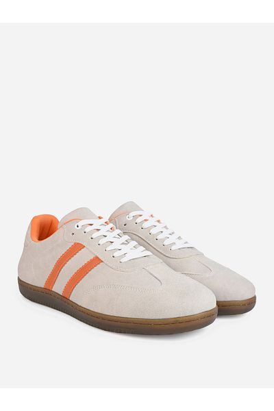 Styli Suede Upper Two Stripe Court Sneakers