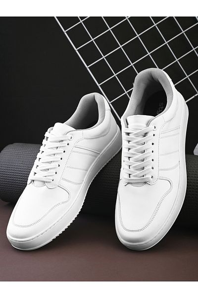 Styli Panelled Low Top Platform Sole Sneakers