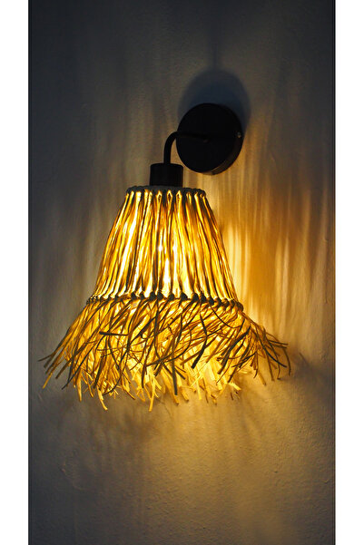 rattam Raffia Sconce - Light Color, Stylish and Handmade Wall Lamp