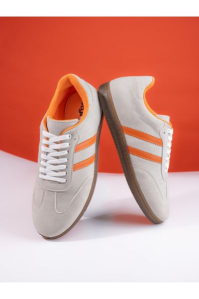 Styli Suede Upper Two Stripe Court Sneakers