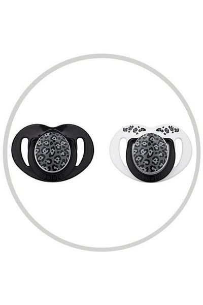 Mamajoo Anthracite Leopard Patterned Pacifier Storage Box - 0 Months Pack of 2
