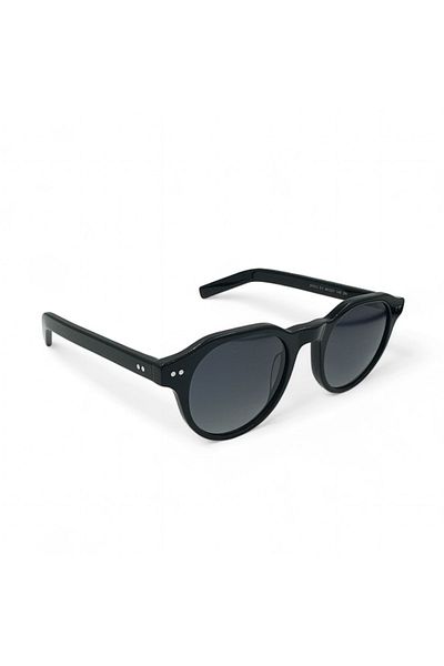 SuperStep Round Sunglasses - Retro Black Framed