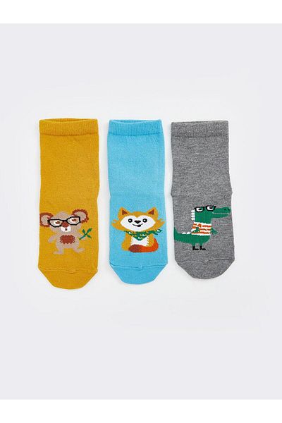 LC Waikiki Patterned Socks for Boys - Set of 3