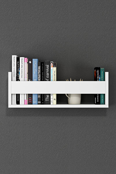 Ninnimo Leo Mdf Duvar Rafı, Kitaplık Beyaz