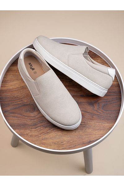 Styli Solid Slip On Double Padded Casual Shoes
