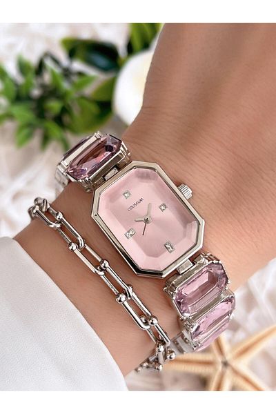 Coliseum Vintage Serial Stone Cord - Wristwatch and Bracelet Set Cl8888.S06