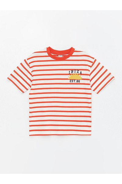 LC Waikiki Boy - Crew Neck Striped Short Sleeve T-Shirt