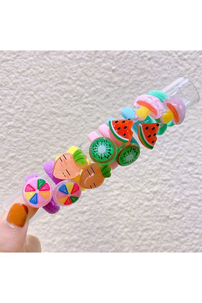 So Much Accesories So-Much Baby Girl 10-Piece Fruity Rubber Buckle Set-7