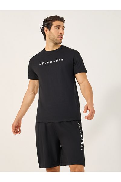 Styli Slogan Print Round Neck T-Shirt and Short Pyjama Set
