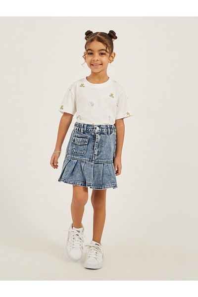 Styli Embroidered Round Neck Lingline T-Shirt
