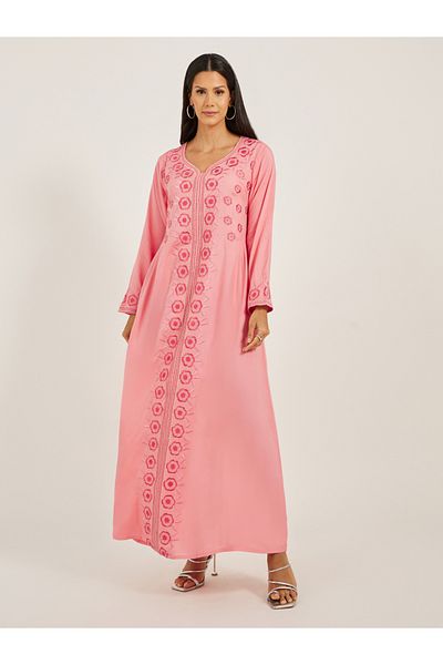 Maxim Creation By Styli Embroidered Sweetheart Neck A-Line Kaftan