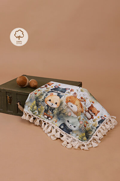 JUNİPERUS %100 Pamuk Baskılı Desenli Bebek Pike & Bebek Battaniye Oeko-Tex Se...