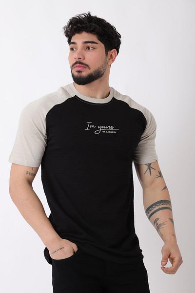 Stilkombin Двуцветна тениска с кръгло деколте JS C-184_30417