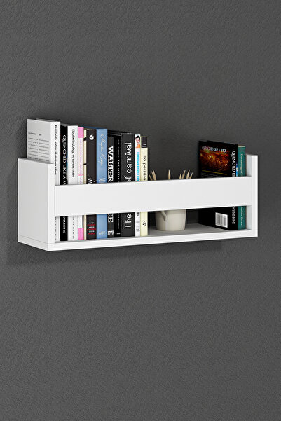 Ninnimo Leo Mdf Duvar Rafı, Kitaplık Beyaz